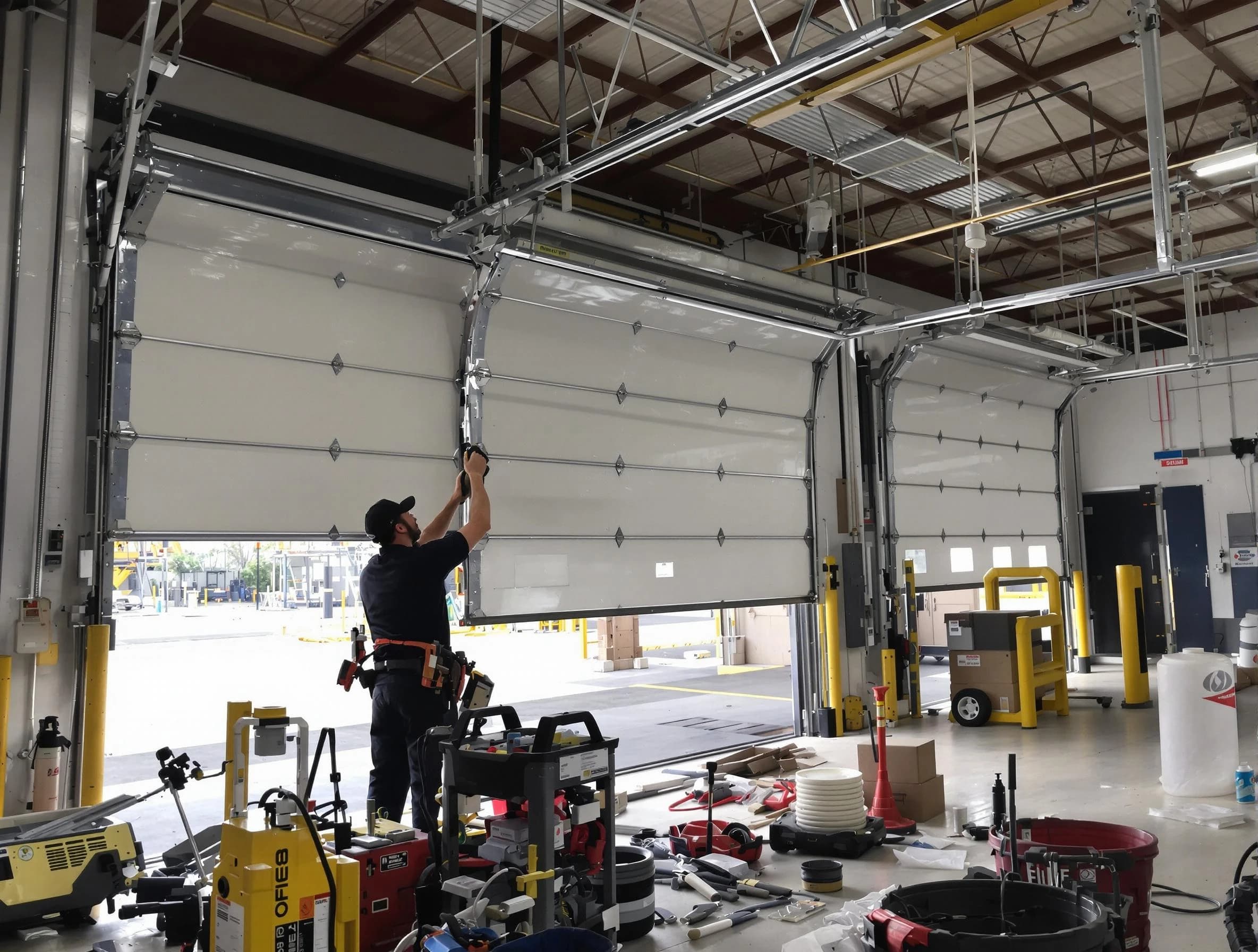 Jersey City Garage Door Repair technician performing commercial garage door repair in Jersey City