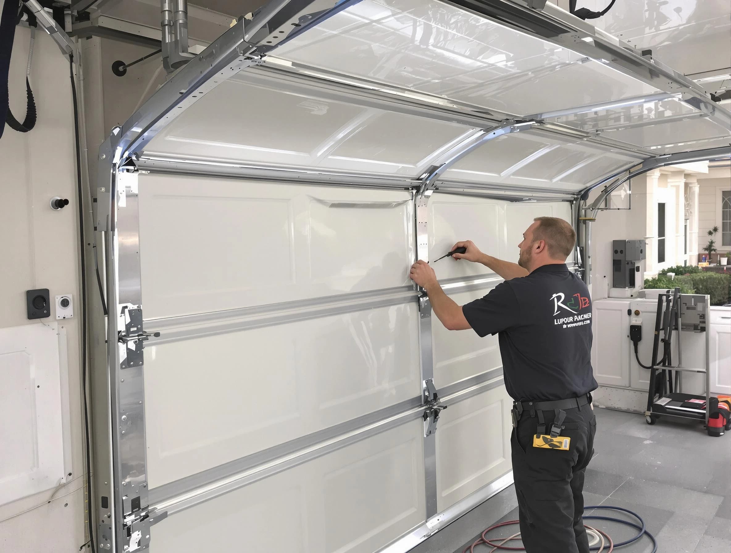 Jersey City Garage Door Repair professional performing panel repair in Jersey City