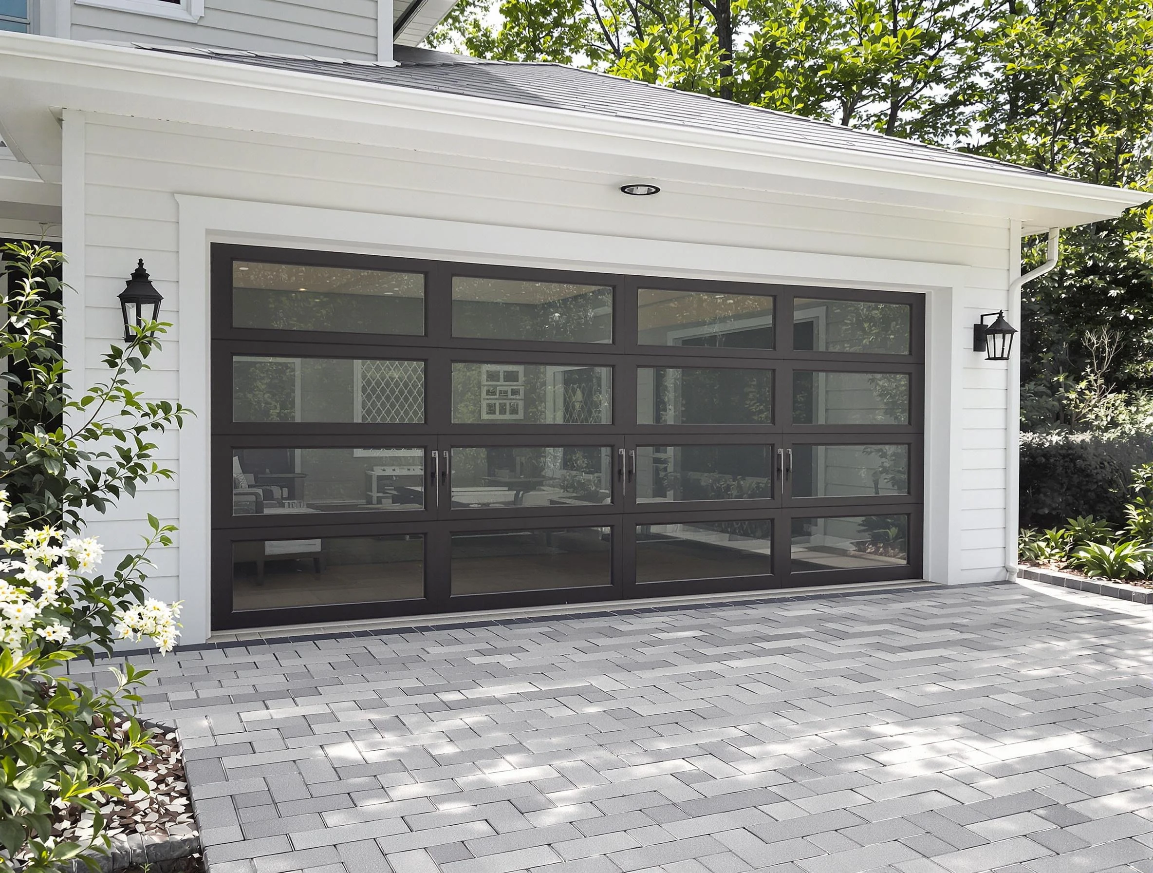 Jersey City Garage Door Repair design specialist presenting custom garage door options to Jersey City homeowner